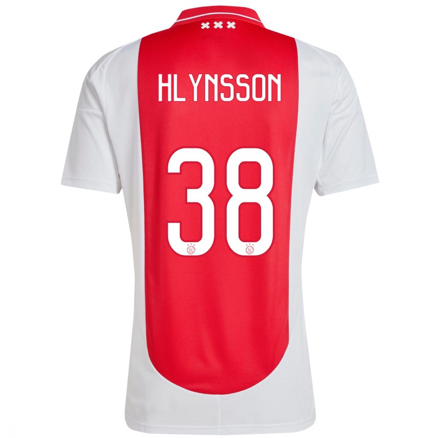 Enfant Football Maillot Kristian Hlynsson #38 Rouge Blanc Tenues Domicile 2024/25