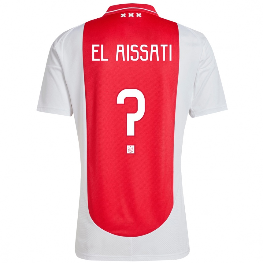 Enfant Football Maillot Yasser El Aissati #0 Rouge Blanc Tenues Domicile 2024/25