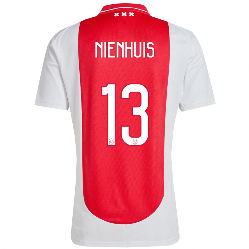 Enfant Football Maillot Lois Niënhuis #13 Rouge Blanc Tenues Domicile 2024/25