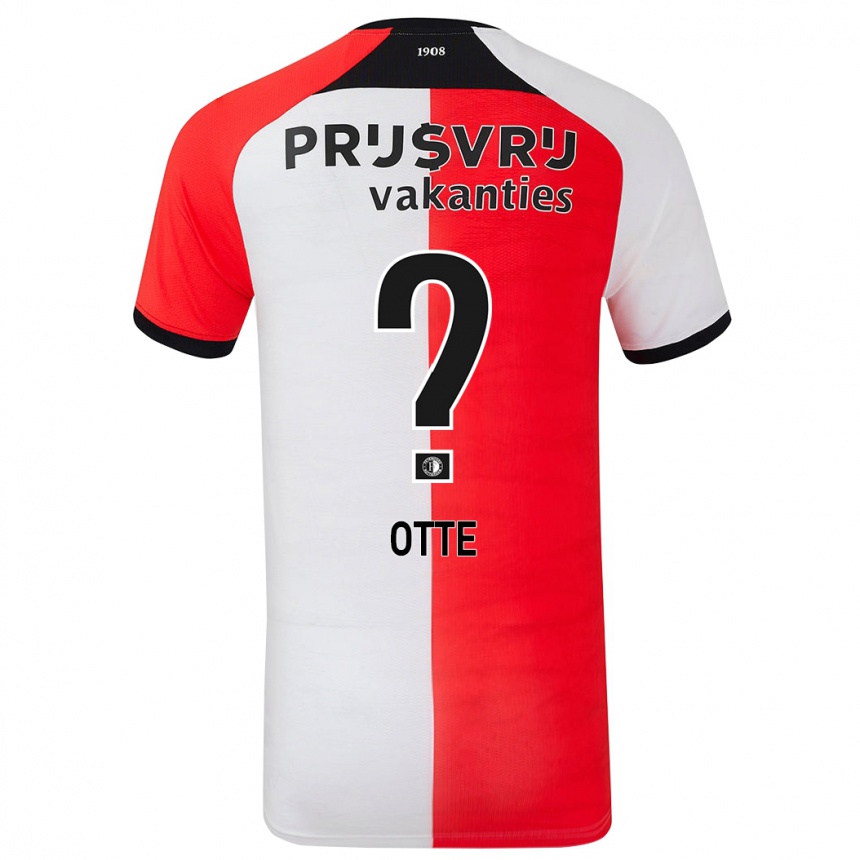 Enfant Football Maillot Björn Otte #0 Rouge Blanc Tenues Domicile 2024/25