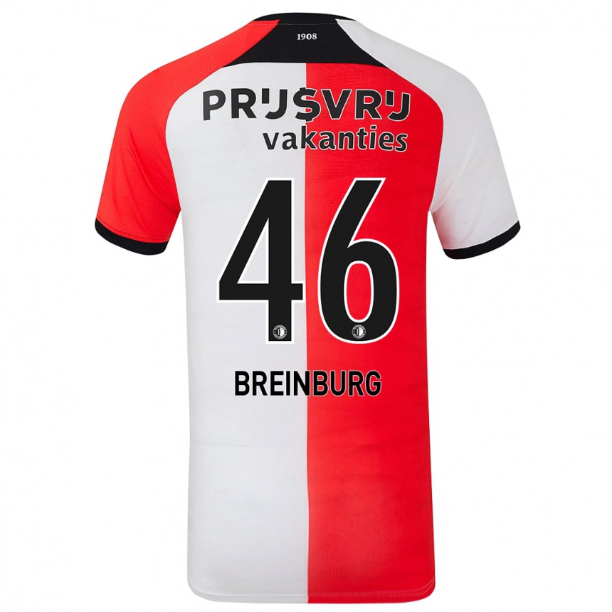 Enfant Football Maillot Rainey Breinburg #46 Rouge Blanc Tenues Domicile 2024/25