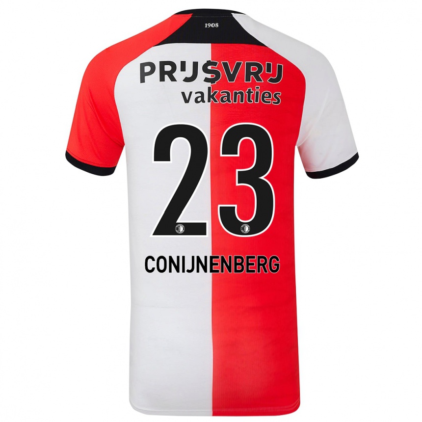 Enfant Football Maillot Jada Conijnenberg #23 Rouge Blanc Tenues Domicile 2024/25