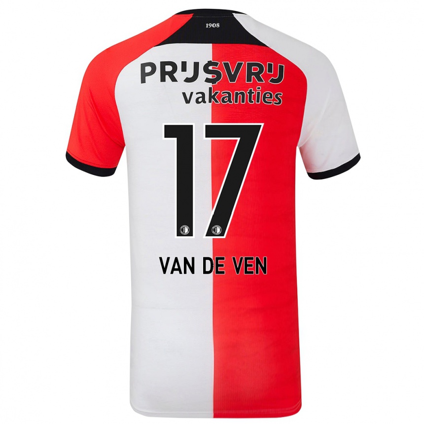 Enfant Football Maillot Zoi Van De Ven #17 Rouge Blanc Tenues Domicile 2024/25