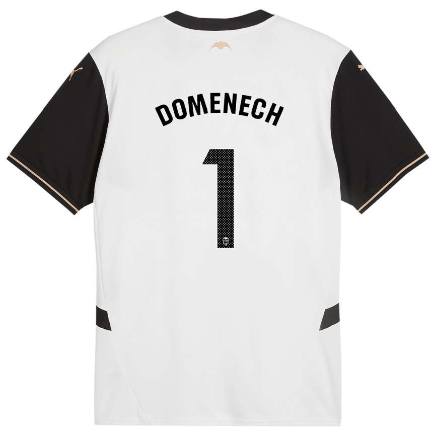 Enfant Football Maillot Jaume Doménech #1 Blanc Noir Tenues Domicile 2024/25