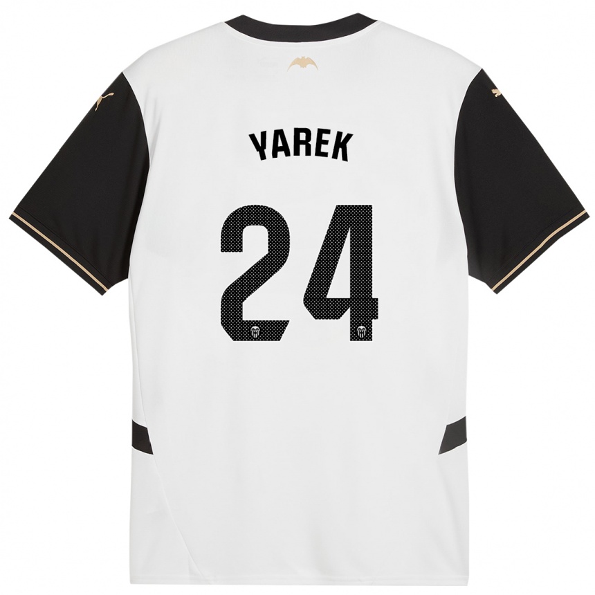 Enfant Football Maillot Yarek Gasiorowski #24 Blanc Noir Tenues Domicile 2024/25