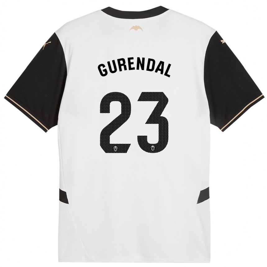 Enfant Football Maillot Alexander Gurendal #23 Blanc Noir Tenues Domicile 2024/25