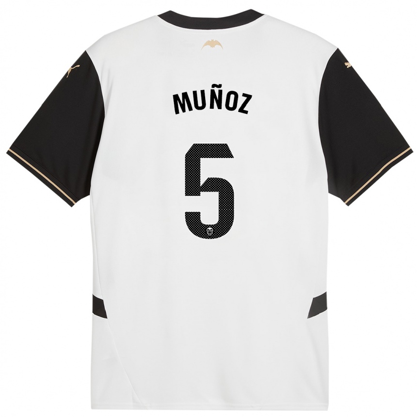 Enfant Football Maillot Iván Muñoz #5 Blanc Noir Tenues Domicile 2024/25