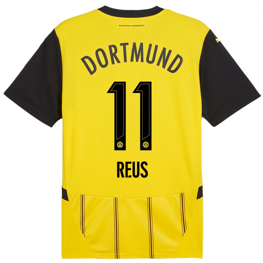 Enfant Football Maillot Marco Reus #11 Jaune Noir Tenues Domicile 2024/25