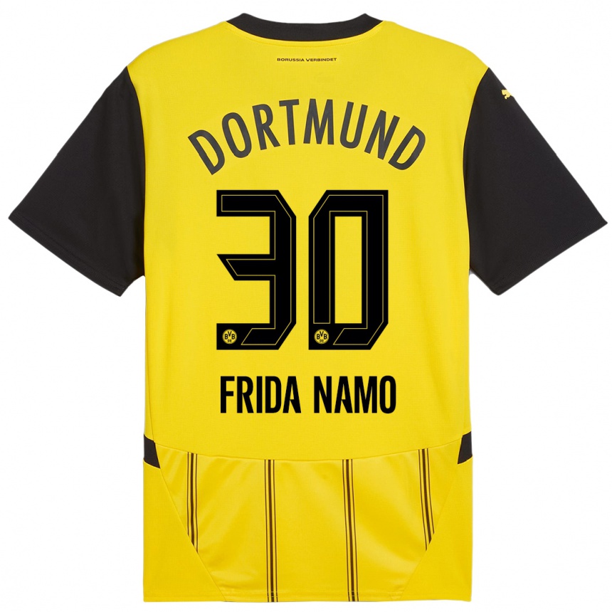 Enfant Football Maillot Ronning Frida Namo #30 Jaune Noir Tenues Domicile 2024/25