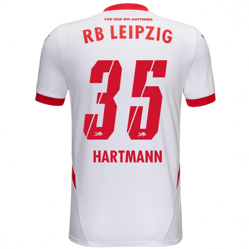 Enfant Football Maillot Fabrice Hartmann #35 Blanc Rouge Tenues Domicile 2024/25