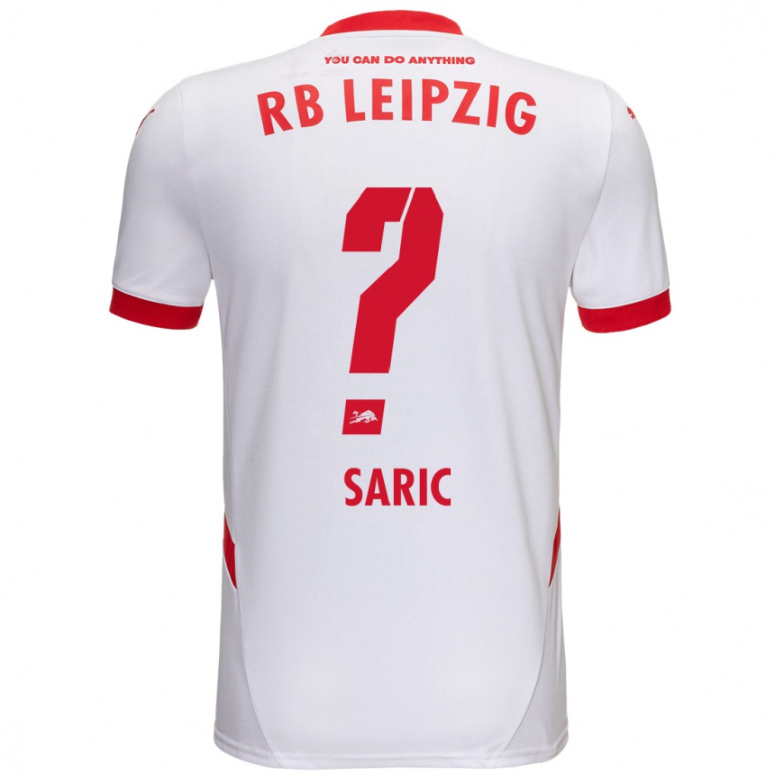 Enfant Football Maillot Lucio Saric #0 Blanc Rouge Tenues Domicile 2024/25