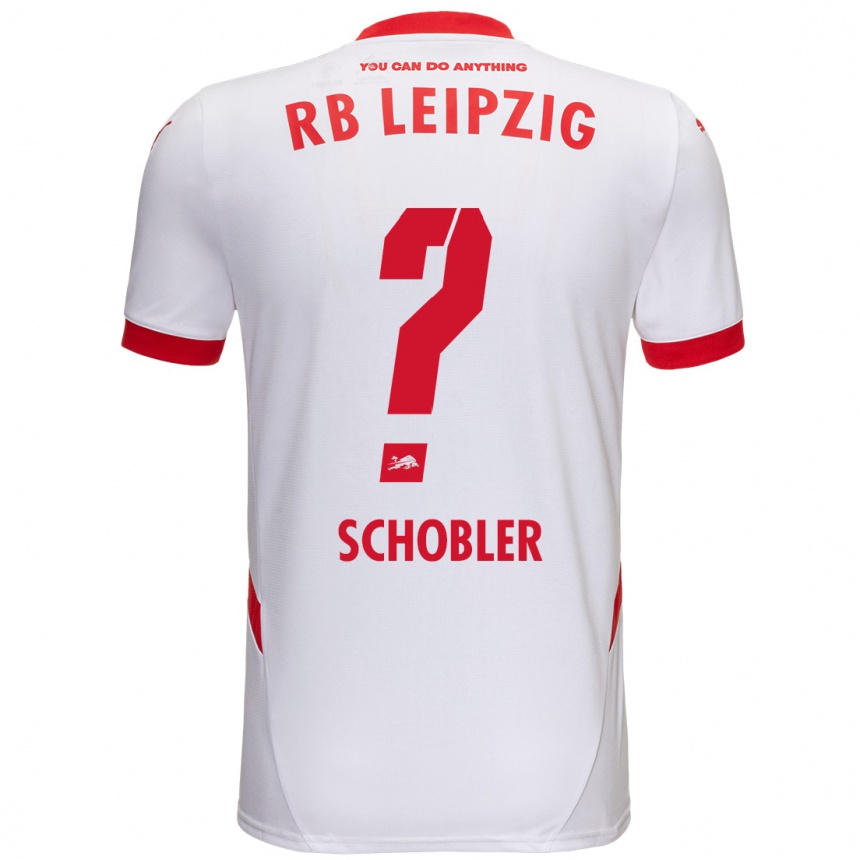 Enfant Football Maillot Laurin Schößler #0 Blanc Rouge Tenues Domicile 2024/25