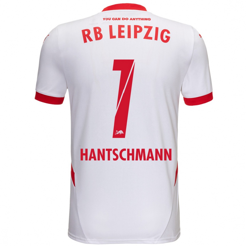 Enfant Football Maillot Franz Hantschmann #1 Blanc Rouge Tenues Domicile 2024/25