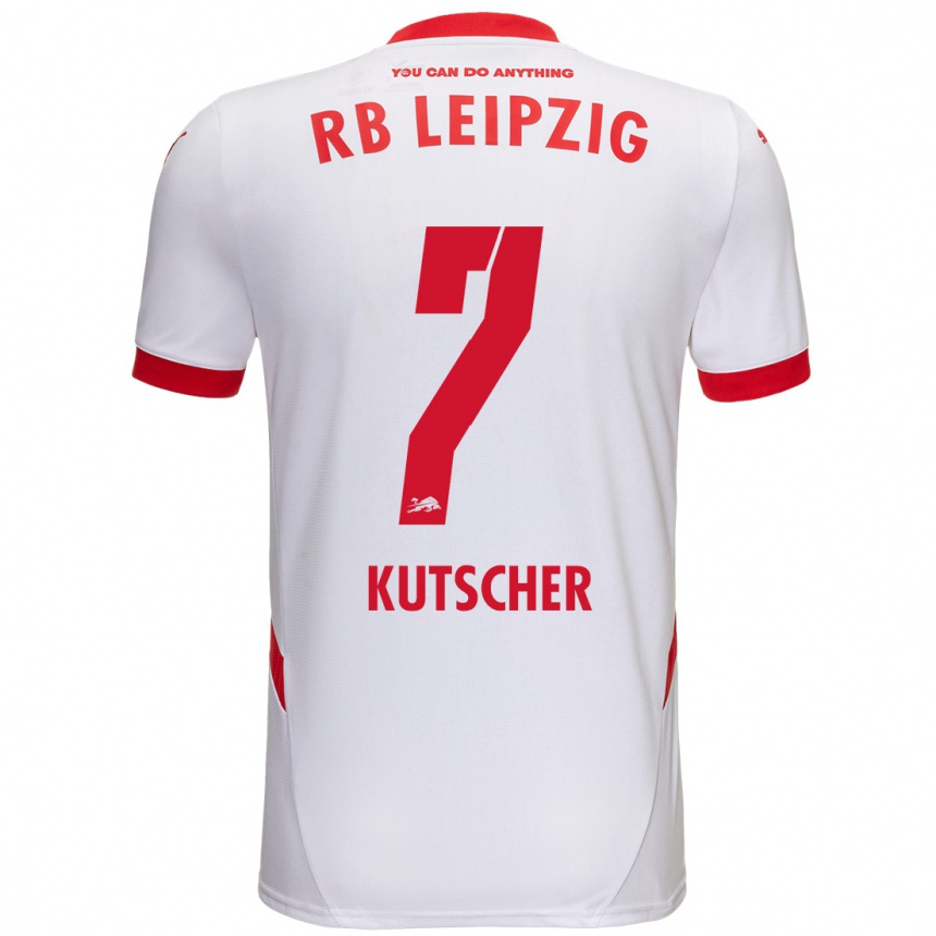 Enfant Football Maillot Matthes Kutscher #7 Blanc Rouge Tenues Domicile 2024/25