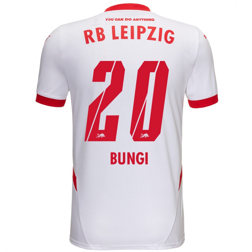 Enfant Football Maillot Joyeux Masanka Bungi #20 Blanc Rouge Tenues Domicile 2024/25