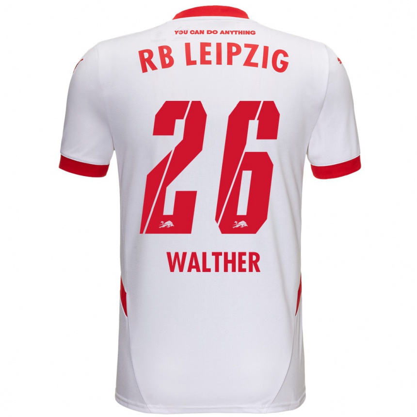 Enfant Football Maillot Mika Walther #26 Blanc Rouge Tenues Domicile 2024/25