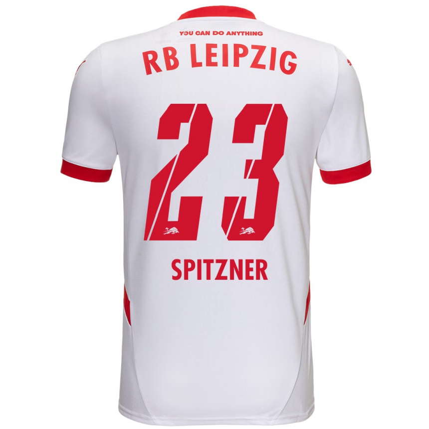 Enfant Football Maillot Kyra Spitzner #23 Blanc Rouge Tenues Domicile 2024/25