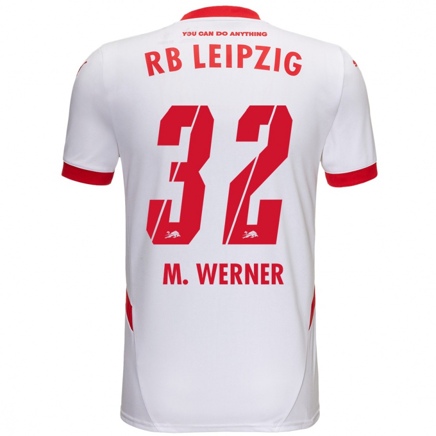 Enfant Football Maillot Mia Werner #32 Blanc Rouge Tenues Domicile 2024/25