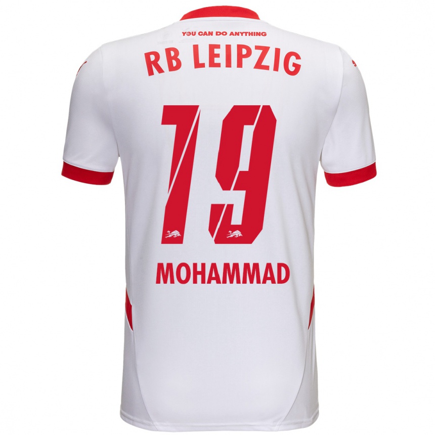 Enfant Football Maillot Sammy Mohammad #19 Blanc Rouge Tenues Domicile 2024/25