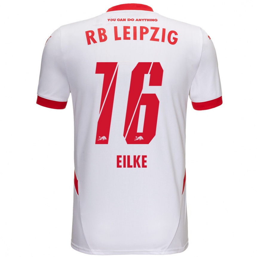 Enfant Football Maillot Lennox Eilke #16 Blanc Rouge Tenues Domicile 2024/25