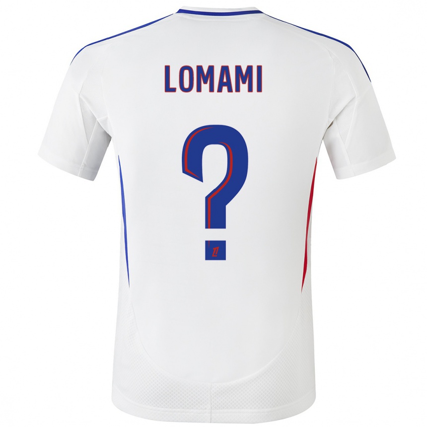 Enfant Football Maillot Irvyn Lomami #0 Blanc Bleu Tenues Domicile 2024/25