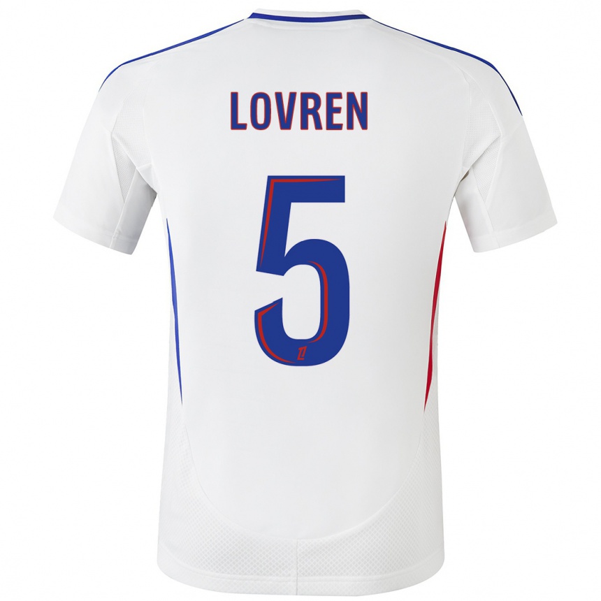 Enfant Football Maillot Dejan Lovren #5 Blanc Bleu Tenues Domicile 2024/25