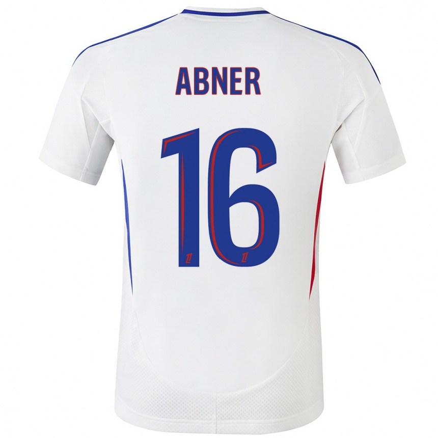 Enfant Football Maillot Abner #16 Blanc Bleu Tenues Domicile 2024/25