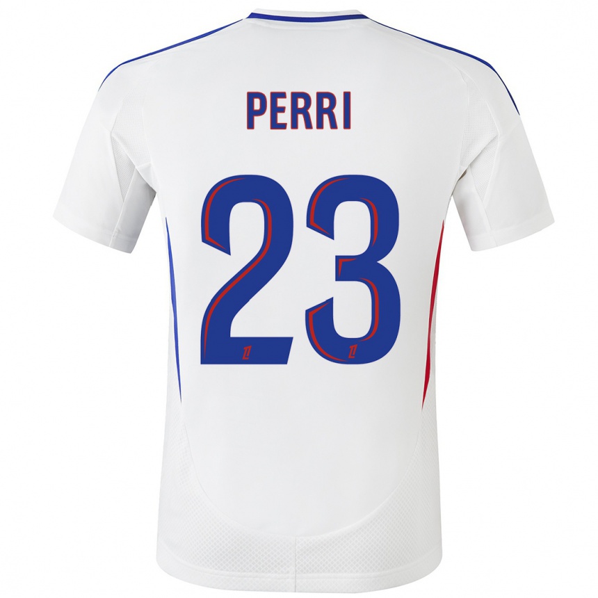 Enfant Football Maillot Lucas Perri #23 Blanc Bleu Tenues Domicile 2024/25