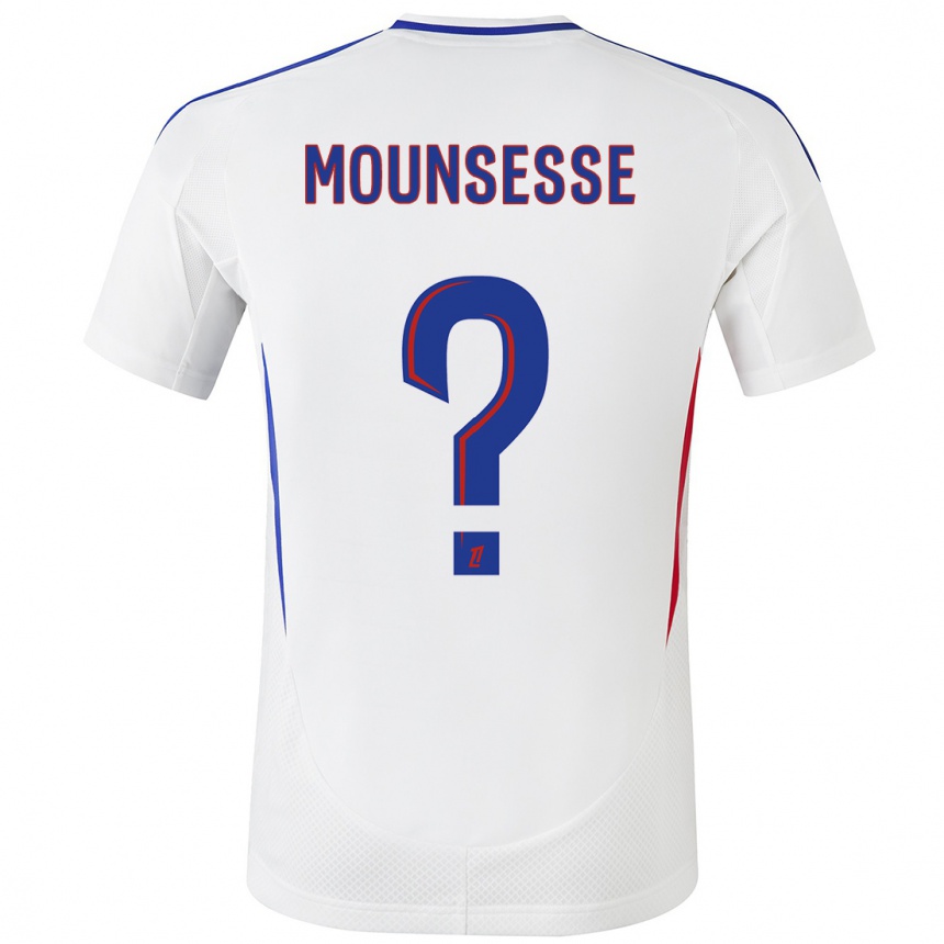 Enfant Football Maillot Jeremy Mounsesse #0 Blanc Bleu Tenues Domicile 2024/25