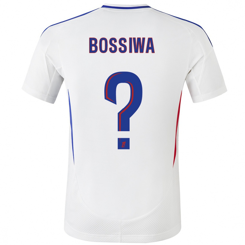 Enfant Football Maillot Samuel Bossiwa #0 Blanc Bleu Tenues Domicile 2024/25