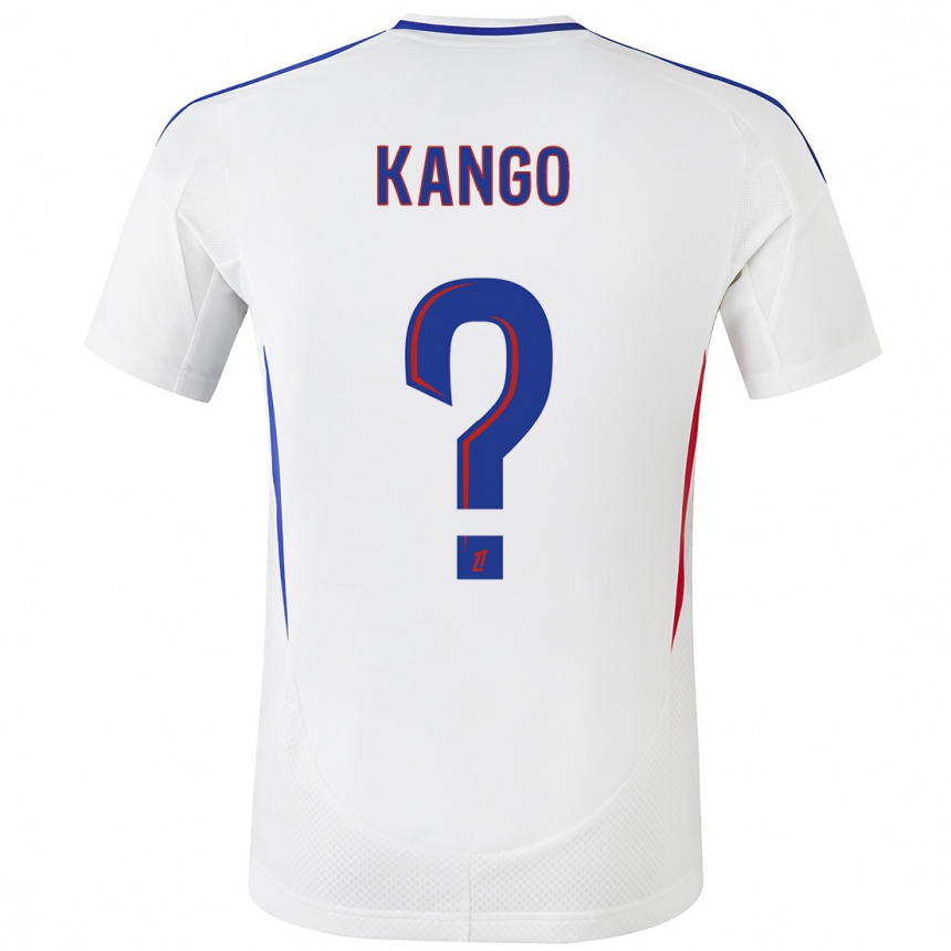 Enfant Football Maillot Steeve Kango #0 Blanc Bleu Tenues Domicile 2024/25