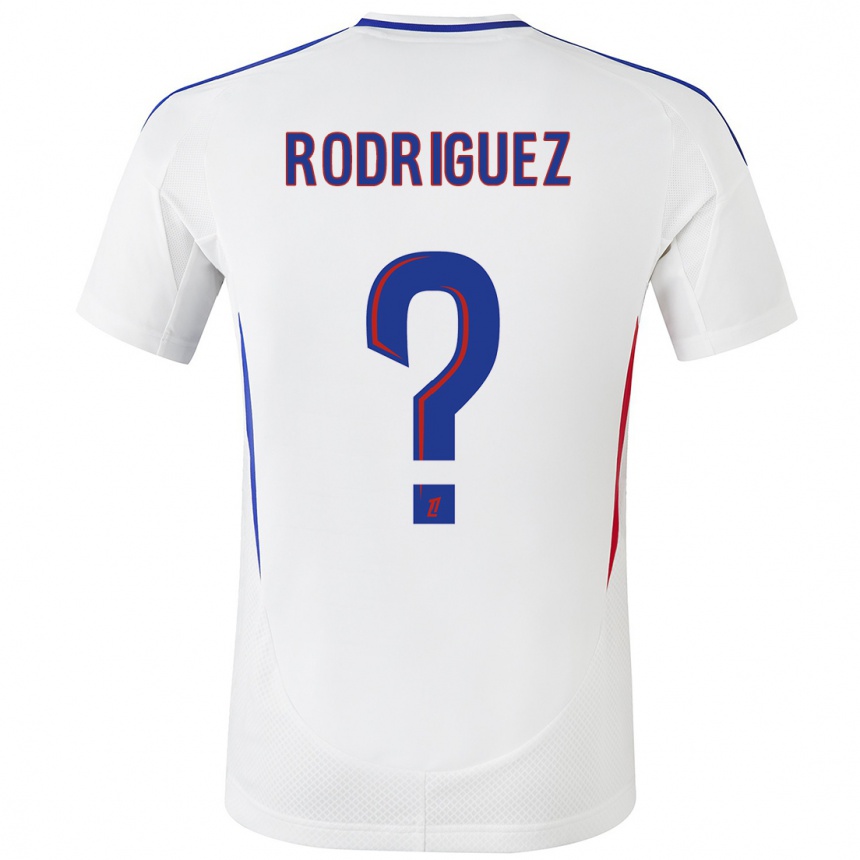 Enfant Football Maillot Alejandro Gomes Rodriguez #0 Blanc Bleu Tenues Domicile 2024/25