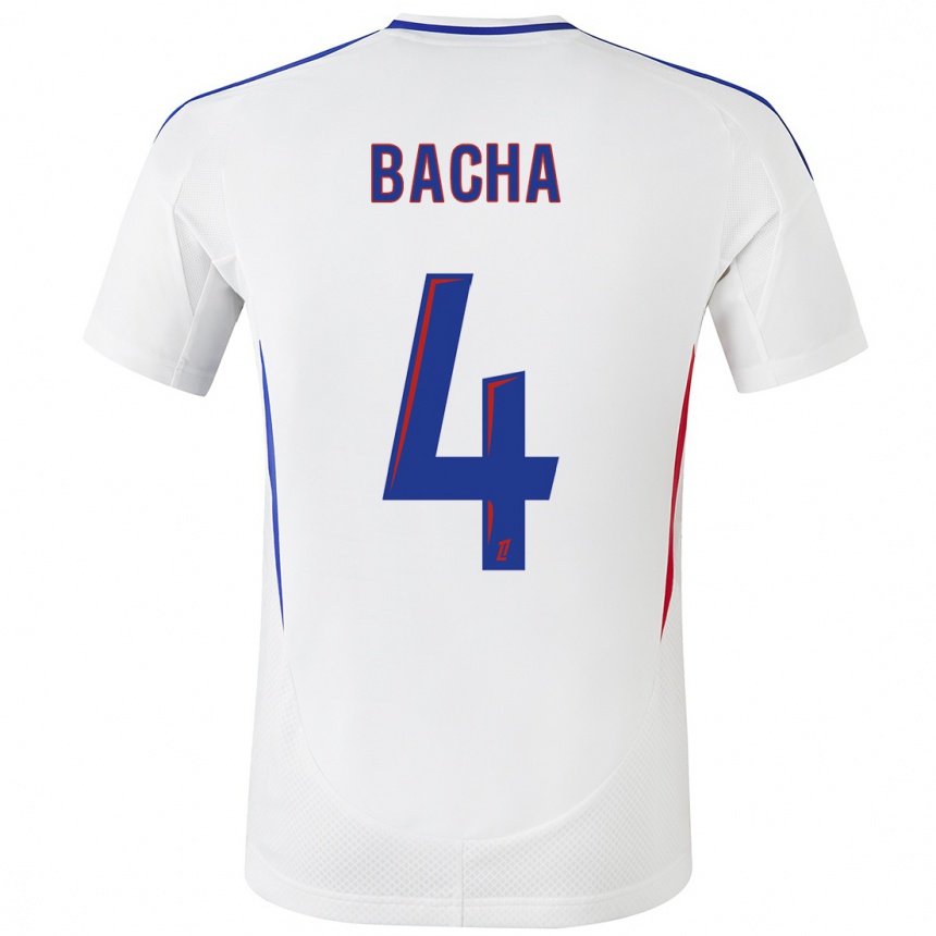 Enfant Football Maillot Selma Bacha #4 Blanc Bleu Tenues Domicile 2024/25