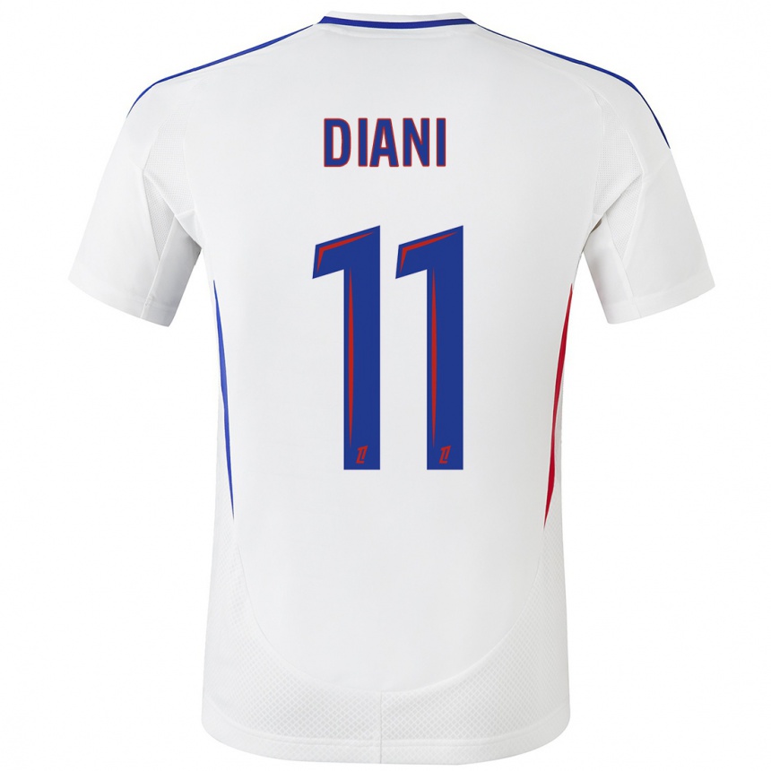 Enfant Football Maillot Kadidiatou Diani #11 Blanc Bleu Tenues Domicile 2024/25