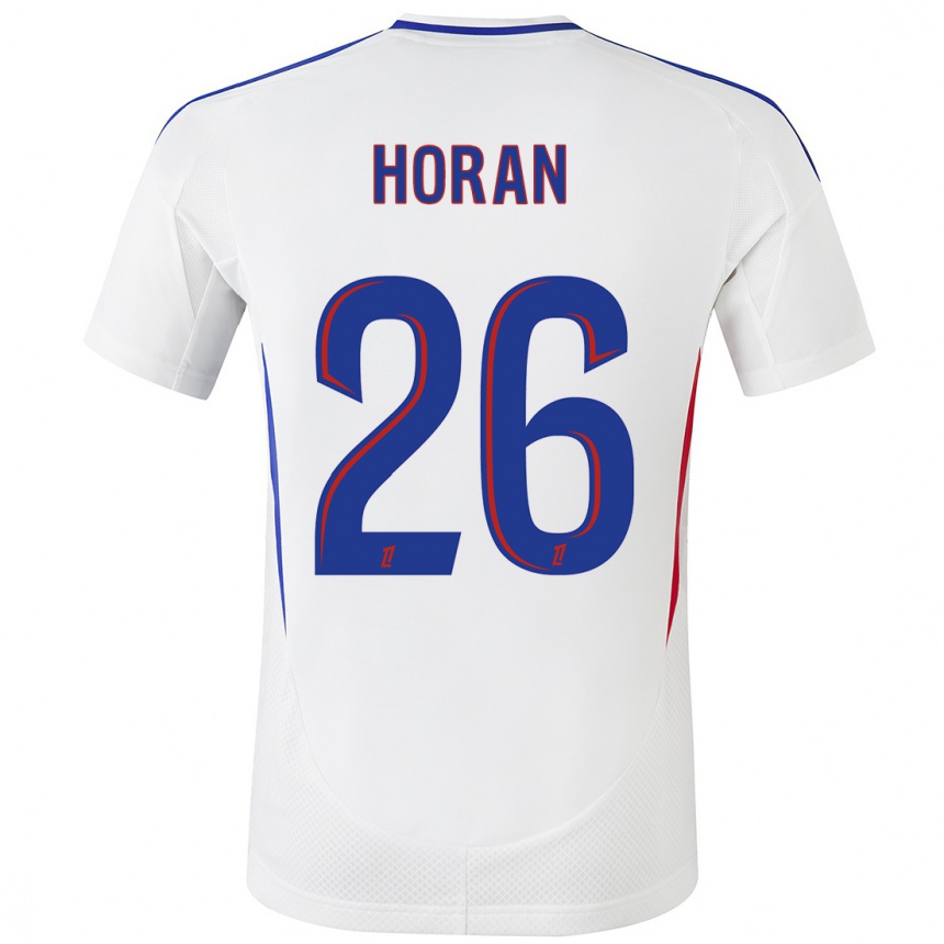 Enfant Football Maillot Lindsey Horan #26 Blanc Bleu Tenues Domicile 2024/25