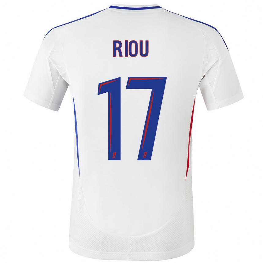 Enfant Football Maillot Remy Riou #17 Blanc Bleu Tenues Domicile 2024/25