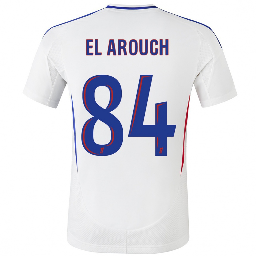 Enfant Football Maillot Mohamed El Arouch #84 Blanc Bleu Tenues Domicile 2024/25