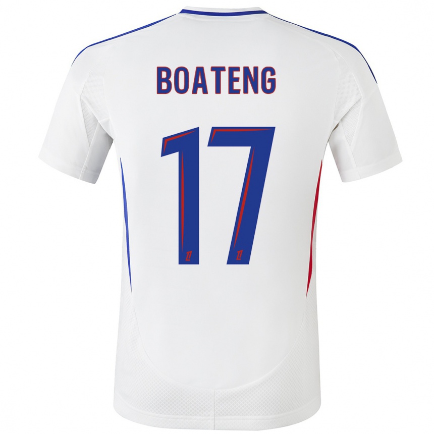 Enfant Football Maillot Jerome Boateng #17 Blanc Bleu Tenues Domicile 2024/25