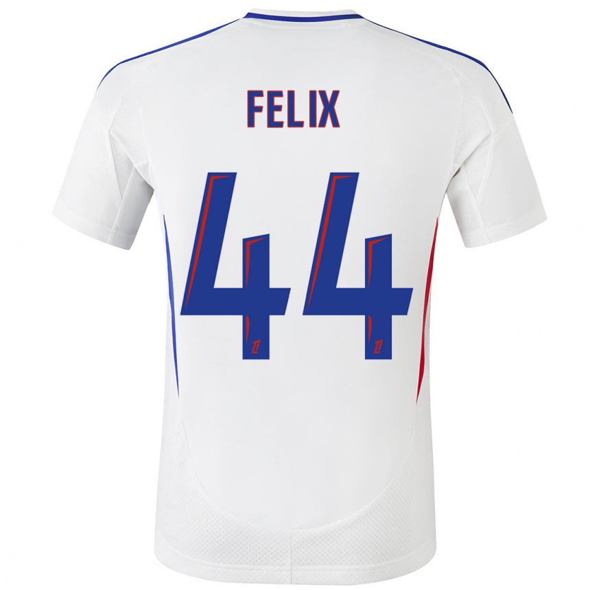 Enfant Football Maillot Marley Felix #44 Blanc Bleu Tenues Domicile 2024/25