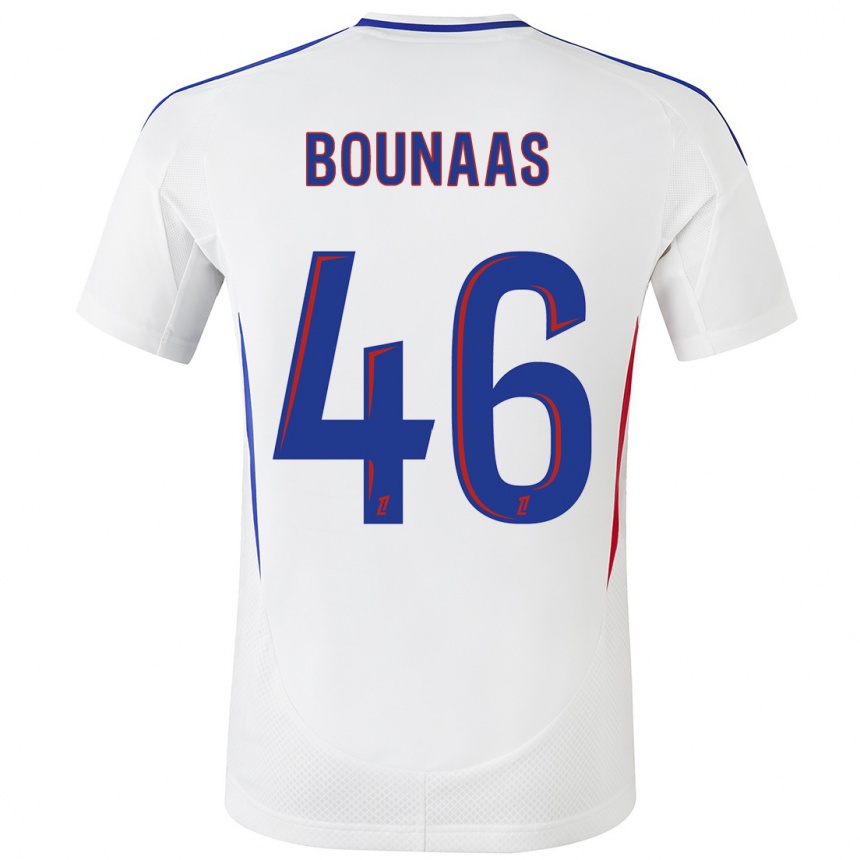 Enfant Football Maillot Idris Bounaas #46 Blanc Bleu Tenues Domicile 2024/25