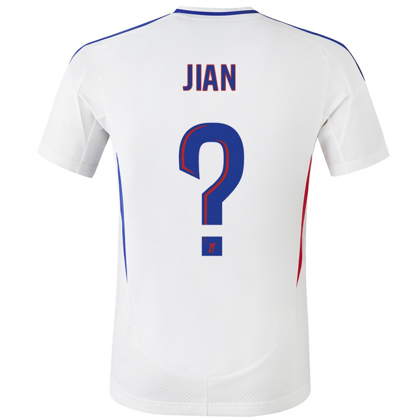 Enfant Football Maillot Tao Jian #0 Blanc Bleu Tenues Domicile 2024/25