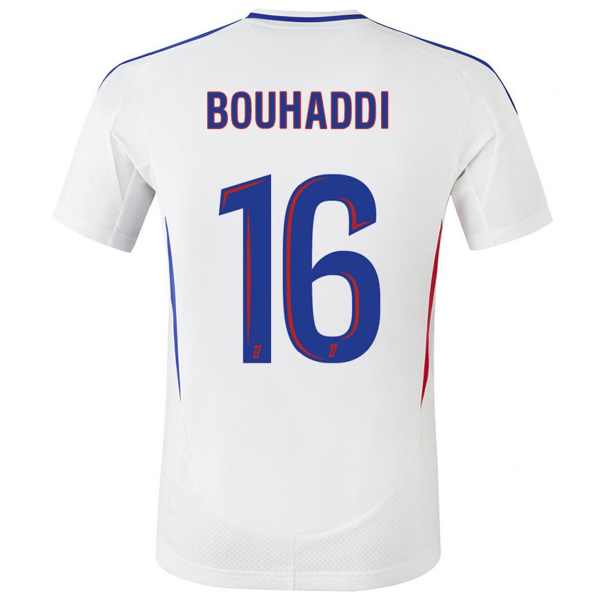 Enfant Football Maillot Sarah Bouhaddi #16 Blanc Bleu Tenues Domicile 2024/25