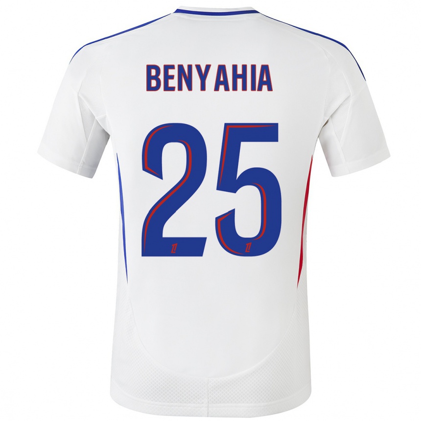 Enfant Football Maillot Ines Benyahia #25 Blanc Bleu Tenues Domicile 2024/25