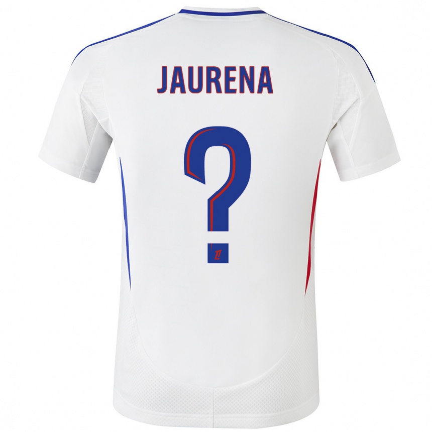 Enfant Football Maillot Ines Jaurena #0 Blanc Bleu Tenues Domicile 2024/25