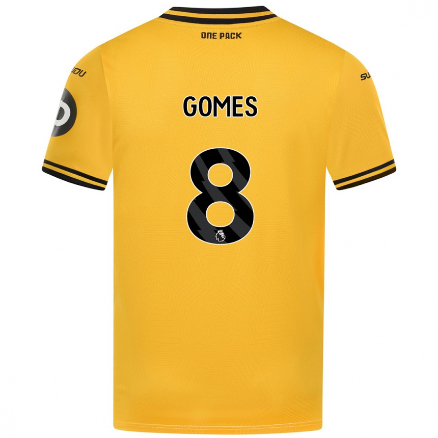 Enfant Football Maillot João Gomes #8 Jaune Tenues Domicile 2024/25