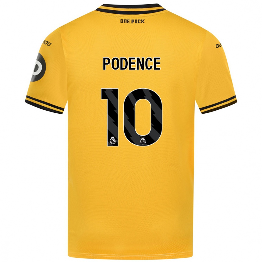 Enfant Football Maillot Daniel Podence #10 Jaune Tenues Domicile 2024/25