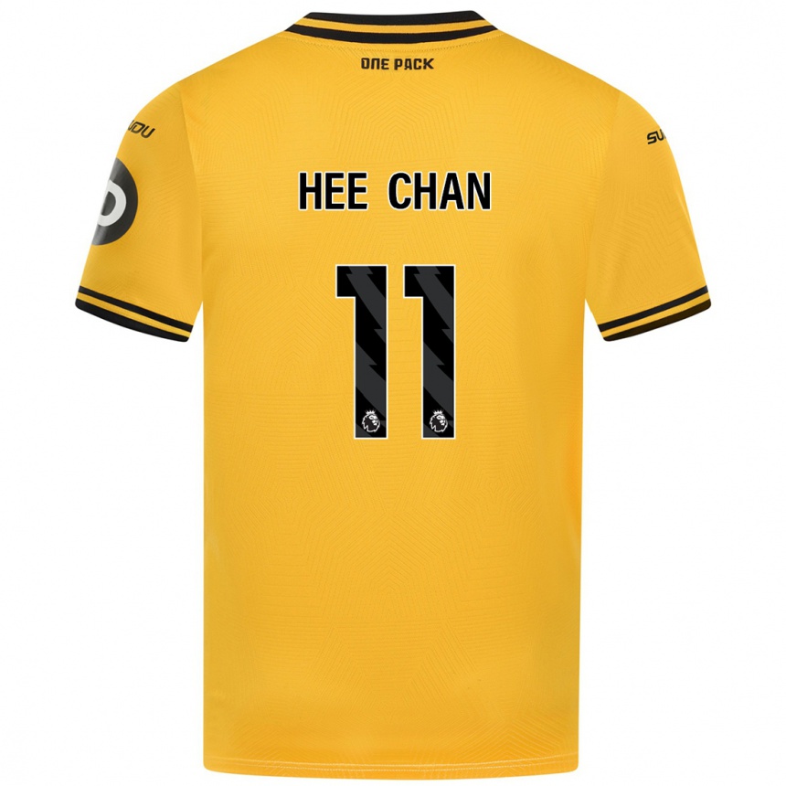 Enfant Football Maillot Hee-Chan Hwang #11 Jaune Tenues Domicile 2024/25