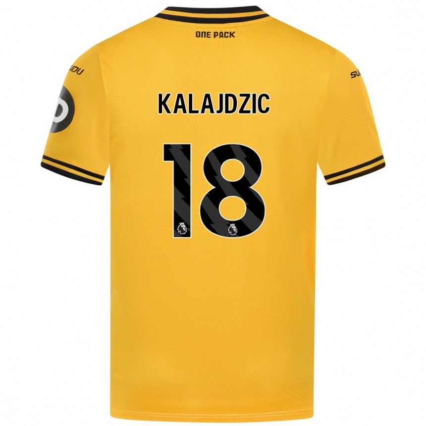 Enfant Football Maillot Sasa Kalajdzic #18 Jaune Tenues Domicile 2024/25