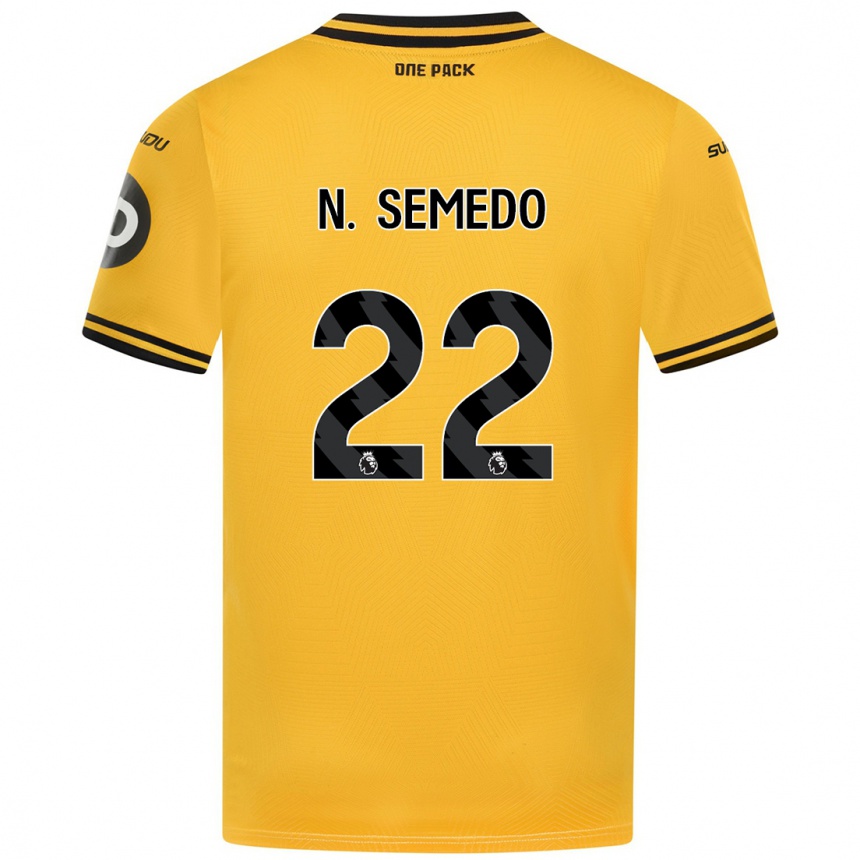 Enfant Football Maillot Nélson Semedo #22 Jaune Tenues Domicile 2024/25