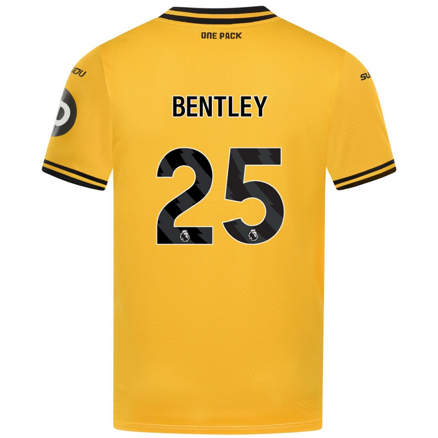 Enfant Football Maillot Daniel Bentley #25 Jaune Tenues Domicile 2024/25